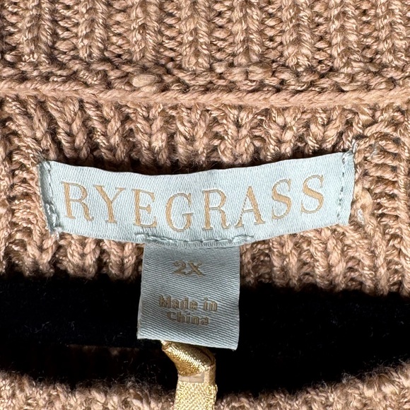 Ryegrass Womens Plus Crew Neck Sleeveless Tank Top Sweater 2X - Picture 4 of 6